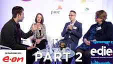 (L-R) edie's Matt Mace, Siemen's Sarah Jones, E.ON's John Walsh and the Woodland Trust's Beccy Speight